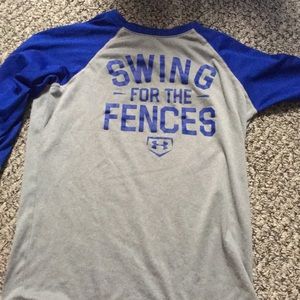 Boys under armour baseball long sleeve